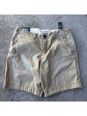 Vintage Abercrombie And Fitch Shorter Fit Cargo Khaki Shorts Mens Size 34 NWT